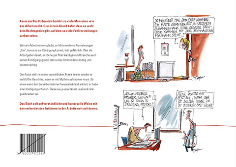 Buchauszug back cover - Irr-Witziges und Lustiges aus dem Arbeitsrecht