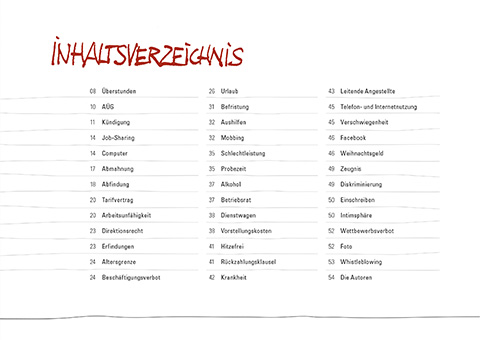 Buchauszug Inhaltsverzeichnis - Irr-Witziges und Lustiges aus dem Arbeitsrecht